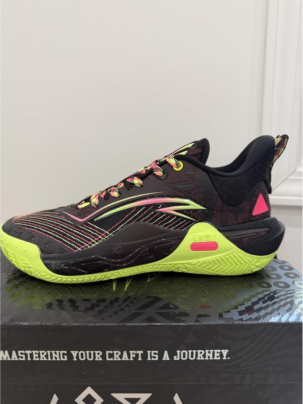 ANTA KAI 1 Speed Men Basketball Shoes Greg Irving Edition Black/Neon Green US 8